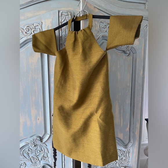 CMEO Collective Halter Drop Sleeve Mini Dress. Moss. Small. Cocktail. - Picture 1 of 4
